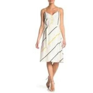 Rag & Bone Women's Size Small Ivory Striped A-Line Doris Dress